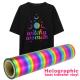 Custom Holographic Heat Transfer Vinyl iridescent chameleon supplier cheap easyweed holo holographic htv film laser