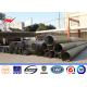 Galvanized 12M Electric Steel Utility Power Poles For Transmission Line