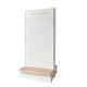 Factory custom color size white hole back board display shelf exhibition sample display rack jewelry store display shelf