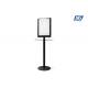 Black Floor Stand Commercial Phone Charging Station With Illumination Frame