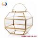geometric glass flower room surrounded transparent gold candle holder