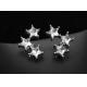 Tri-Star three zircon zircon pentagram earrings Strobe