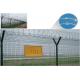 Black Perimeter Fence Airport Galvanized Barbed Anti Climb Fence Panels