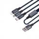 OEM 5V 2.4A 3 In 1 Braided Charging Cable  Length  3.2mm Durable Safe Use