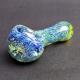 Multi Colored Glass Hand Pipe 3D Blue Style For Weed Tobacco 2.9 Inch