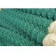 5x5cm Chain Link Mesh Fence , L25m Green Vinyl Chain Link Fence