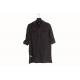 Casual Simple Black Ladies Longline Shirts 62% Viscose For Autumn