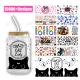 Double Sided View UV DTF Cup Packaging Sticker Decal 16oz Glasses Cold Transfer Tumbler Wrap UV DTF Sticker Transfer