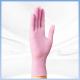 Convenient 9 Inches Pink Synthetic Nitrile Gloves 100 Pcs/ Box