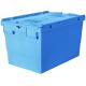 LARGE LOGISTIC PACKAGING MOVING TOTE BOX PLASTIC NESTABLE STACKABLE STORAGE BIN WITH LID