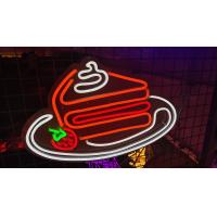 AC240V Acrylic Custom Neon Signs 8×12mm Cuttable Triangle Cake Square Backboard