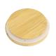 Regular Mouth Mason Jar 70mm Bamboo Jar Lids With Straw Hole Reusable Jar Lids
