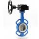 Jis Din Ansi Standard Center Line  Dn100 Handle Manual Type Ductile Iron Two Way Soft Seal butterfly valve