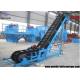 Flat Inclined Rubber Mobile Conveyor Belt System With Grain Coal Hopper