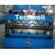 Steel Glazed Roof Step Tile Roll Forming Machine With Hydraulic Type Pressing For Making Steel Roofing Sheet