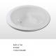 Durable Using Circular Built-In Acrylic Bathtub Easier Cleaning White Color