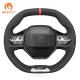 Hand Stitching Custom Steering Wheel Cover for Peugeot 208 308 SW 508 2008 3008 508 5008 Rifter  2017 2018 2019 2020 2021 2022