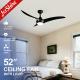 Propeller Ceiling Fan With Light Dc Motor 6-Speed Remote Control