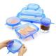 Round And Rectangular Foldable Clear Silicone Stretch Lid For Food Preservation