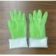 300mm Green M50g Flock Lined Latex Gloves For Cleaning Window