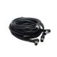 Straight Single Ended Pigtail Waterproof Cable Assemblies With 1M BK PVC Jacket 4C×AWG22