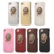 Latest Hot Selling New Design Snake Skin Lion Head Ring Stander pu mobile phone case for iphone 8