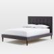 Hotel Furniture Wooden bed modern bed design, hot dark gray different sizes bed flame furniture.
