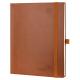 2024 26.5x21.5cm Large Academic Planner Brown Leather Softcover