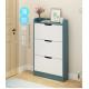 White 1.15m Length Shoe Sideboard Cabinet Fireproof For Storage