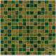 Green for your garden gold line 20mm glass mosaic mix patter decoration