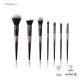 Aluminum ferrules Synthetic Makeup Brushes Black Wooden handle