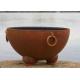 Outdoor Ancient Design Rusted Steel Fire Pit , Copper Fire Pit Bowl For Yard