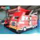 Fire Truck Themed Inflatable Bouncing Castle For Children Amusement Park