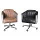 Leather Aviator Desk Chair Office Chair Height Adjustable Swivel - Casters