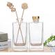 Industrial Beverage 50ml Flat Square Glass Diffuser Bottle with Rattan Dried Flower