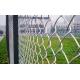 Coated Pvc 5x5mm Diamond Chain Link Fence Protection Of Animals Children And Props