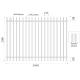 Tubular Fencing Picket 19mmx19mm x1.00mm 1800mmx2400mm come with 40mmx40mmx1.2mm 2 rails frame