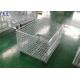 Durable Folding Wire Mesh Pallet Cages Glavanized Metal  Stillage Container