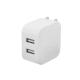 24W Double USB Power Adapter 5V 4.8A Folding Plug Dual USB Home Charger