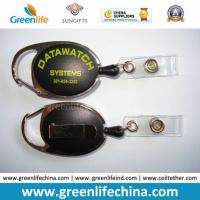 Oval Heavy Duty Black Carabiner Badge Reel Holder W/Vinyle Strap