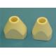 High Purity 99.9% Alumina Ceramic Parts Ceramic Round Tapered With Flat Sides