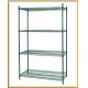 hot sales good quality carbon steel black color 18*48*72'' NSF Household Light Duty 4 Tiers Chrome Metal Wire Shelving