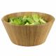 Free Heavy Metals Bamboo Wooden Bowls , Wood Salad Serving Set For School