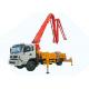  DFAC King Run 35m Concrete Boom Pump Truck , Truck Mounted Concrete Mixer