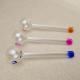 3.9 Inches Mini Clear Borosilicate Glass Smoking Pipe 2mm Thickness