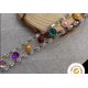 Decorative colourful beautiful rhinestones chain brass cup cahin for garment, pearl and rhinestone trimmings wholesale