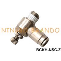 Brass Metal Air Flow Speed Control Push To Connect Pneumatic Hose Fitting