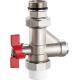 3601 Butterfly Handle Brass Ball Valve DN20 Flexible Male Nipple G1 x PP-R 25 connections with Built-in Filter Function