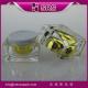 clear empty square acrylic jars for skin care cream ,transparent plastic packaging