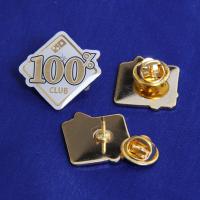 new design promotion metal printing badge, 100% club metal gift badge